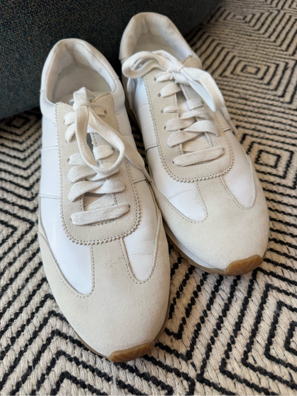 Classic White & Cream Retro Runner Sneakers - Cole Haan